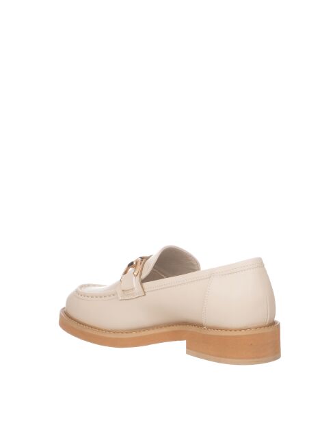 Morbidi mocassini beige in platino