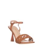 Braune Sandalen mit weichem Absatz — 8 cm Absatz