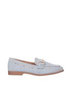 Mocassins Alcantara bleu ciel