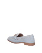 Mocassins Alcantara bleu ciel