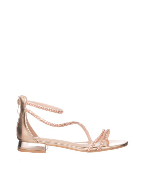 Laminato-Sandalen in Roségold