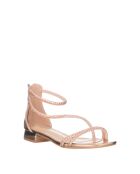 Laminato-Sandalen in Roségold