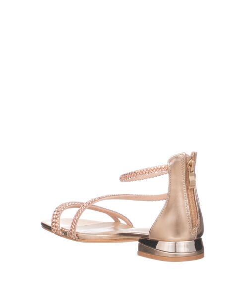 Laminato-Sandalen in Roségold