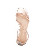 Laminato-Sandalen in Roségold
