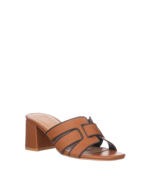Braune Sandalen mit weichem Absatz - 6 cm Absatz