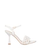 Witte sandalen met zachte hak - hak van 8 cm