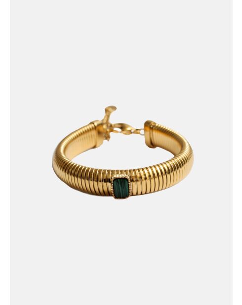 Skadi Armband aus Gold/Malachit