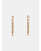 Boucles d'oreilles Cygnus doré/Blanc