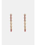 Boucles d'oreilles Cygnus doré/Terracotta
