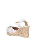Zeppe bianche Uncinetto - tacco 9 cm