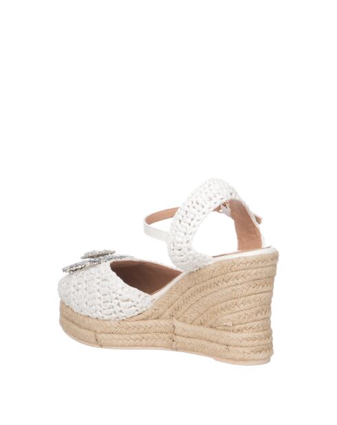 Zeppe bianche Uncinetto - tacco 9 cm