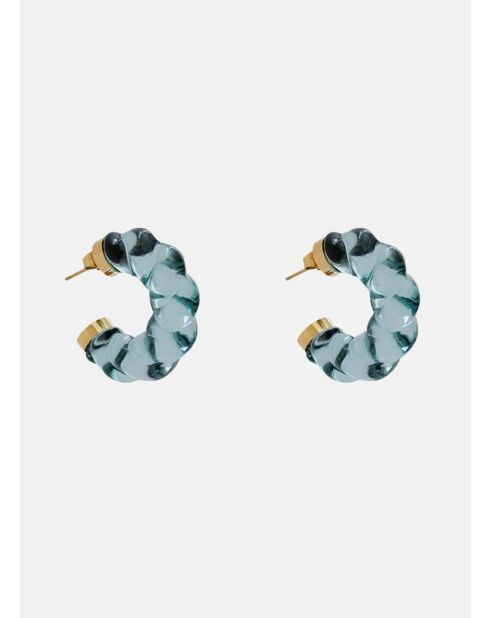 Boucles d'oreilles Ivana doré/Bleu