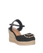 Schwarze Keilschuhe von Uncinetto — 9 cm Absatz