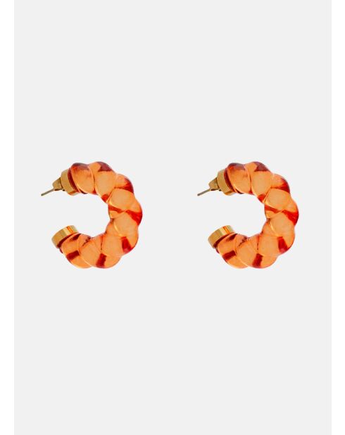 Boucles d'oreilles Ivana doré/ Orange
