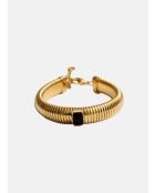 Skadi Armband aus goldenem und schwarzem Onyx