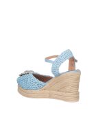Zeppe Uncinetto celeste - tacco 9 cm
