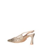 Sandalen mit laminiertem Platin-Absatz — 8 cm Absatz