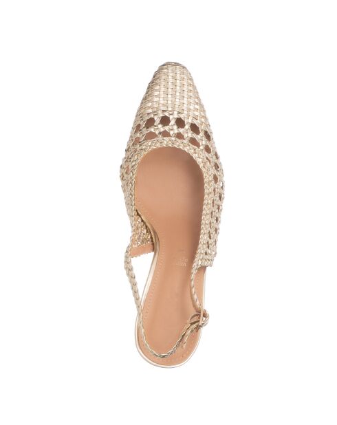 Sandalen mit laminiertem Platin-Absatz — 8 cm Absatz