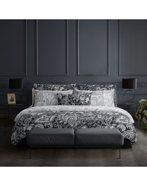 Taie de traversin satin de coton Indienne gris clair - 43x210 cm