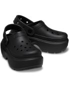 Mules à plateforme Stomp noires