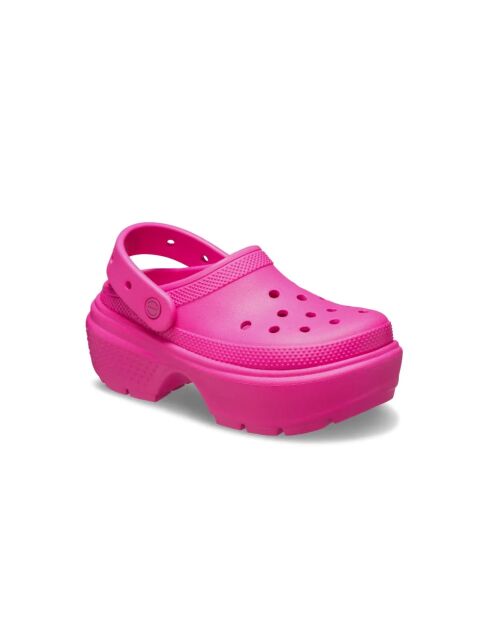 Mules à plateforme Stomp rose intense