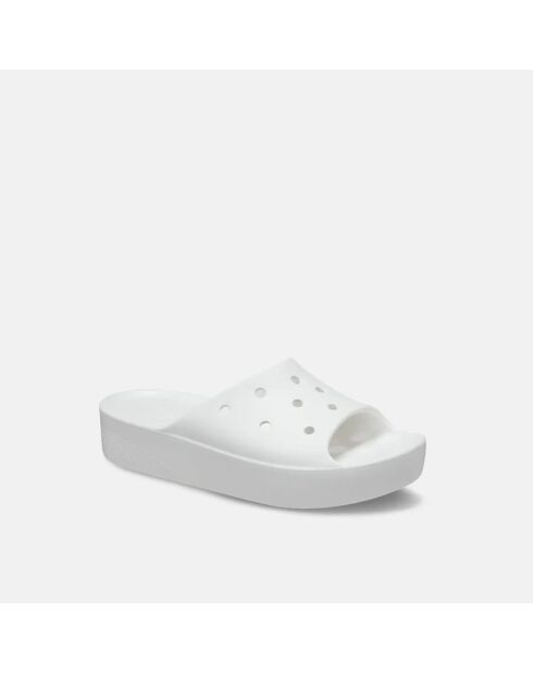 Mulas blancas clásicas con plataforma