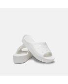 Mulas blancas clásicas con plataforma