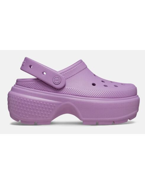 Mules à plateforme violets