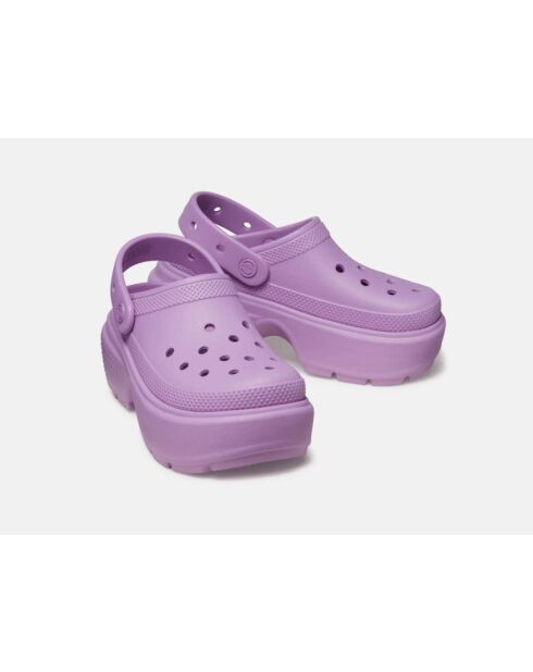 Mules à plateforme violets