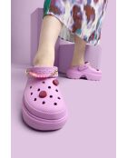 Mules à plateforme violets