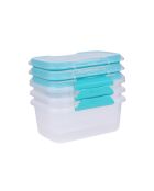 Caja hermética con clip azul y transparente - 1L