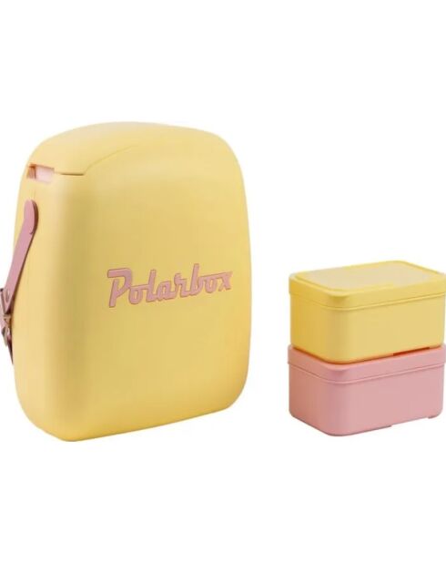 Coolerbag Coolerbag 6L + 2 Lunchbox gele bubblegum