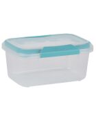 Caja hermética con clip azul y transparente - 1L