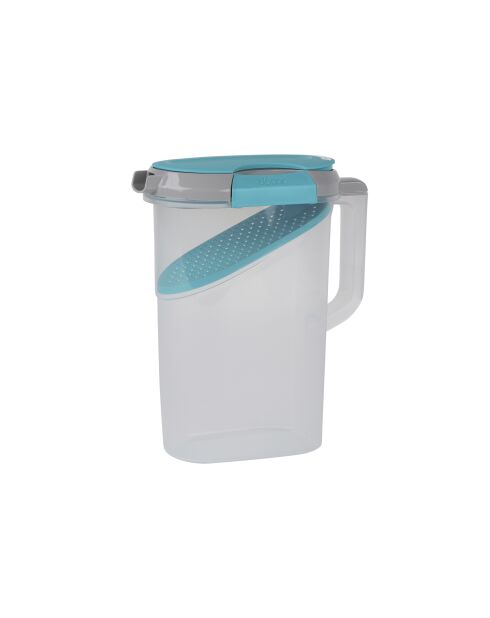 Carafe fresh seal à clips bleue et transparente - 2.4L