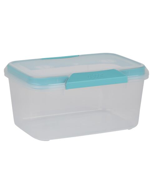 Boîte hermétique à clips joint frais bleue et transparente - 3L