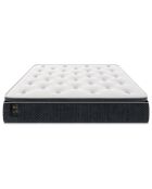Matelas à ressorts ensachés Este blanc/noir - 200x200 cm