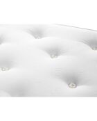 Matelas à ressorts ensachés Este blanc/noir - 200x200 cm