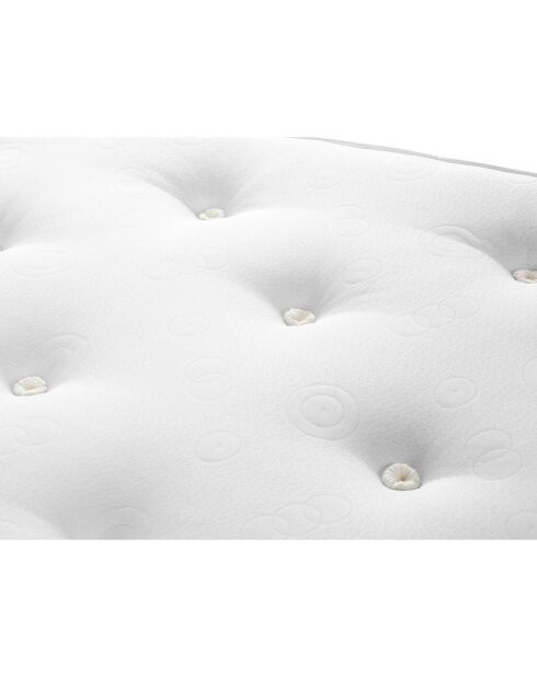 Matelas à ressorts ensachés Este blanc/noir - 200x200 cm