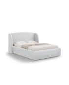 Lit avec tête de lit gris clair froid - 103x216x202 cm