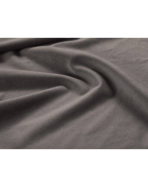 Bett mit hellgrauem Samtkopfteil - 103x216x182 cm