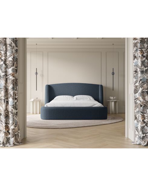 Letto con testiera blu scuro - 103x216x222 cm
