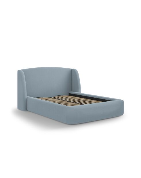 Letto con testiera blu chiaro - 103x216x222 cm
