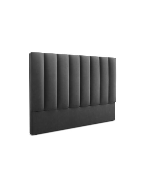 Tête de lit en velours gris foncé - 120x8x180 cm