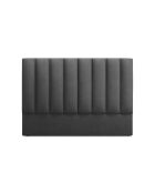 Tête de lit en velours gris foncé - 120x8x180 cm