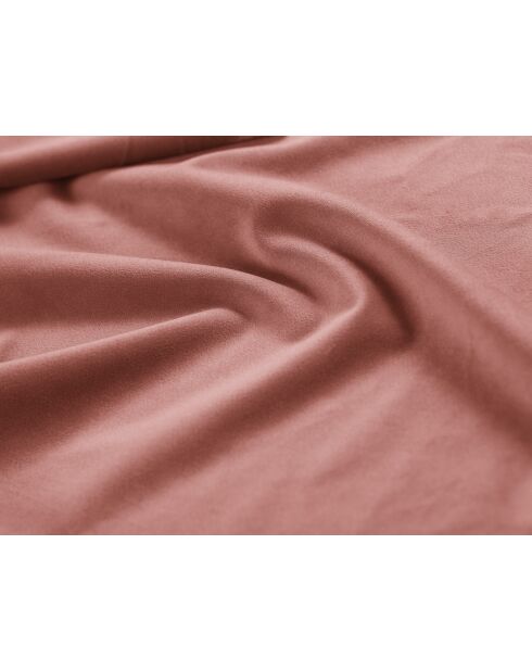 Lit avec tête de lit en velours rose - 103x216x242 cm