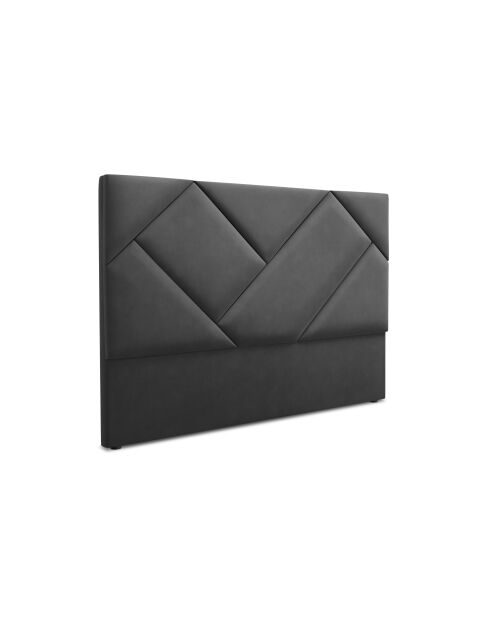 Tête de lit en velours gris foncé - 120x8x140 cm