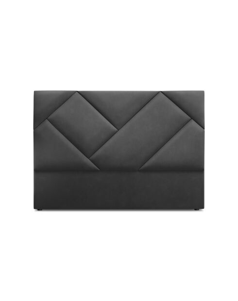 Tête de lit en velours gris foncé - 120x8x140 cm