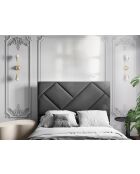 Tête de lit en velours gris foncé - 120x8x180 cm