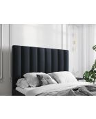 Testiera in velluto blu scuro - 120x8x140 cm