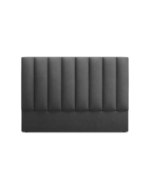Tête de lit en velours gris foncé - 120x8x140 cm